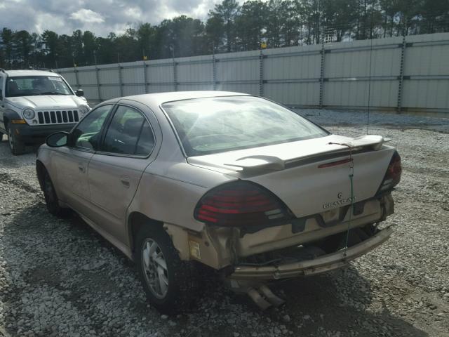 1G2NE52E45M149142 - 2005 PONTIAC GRAND AM S ოქროსფერი ფოტო 3