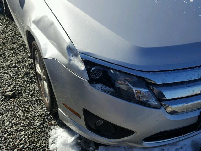 3FAHP0HA1CR157719 - 2012 FORD FUSION SE SILVER photo 10