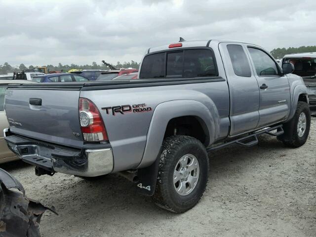 5TFUU4EN3FX129898 - 2015 TOYOTA TACOMA ACC SILVER photo 4