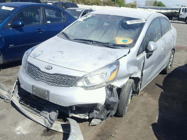 KNADM4A37E6335442 - 2014 KIA RIO LX Արծաթագույն լուսանկար 2