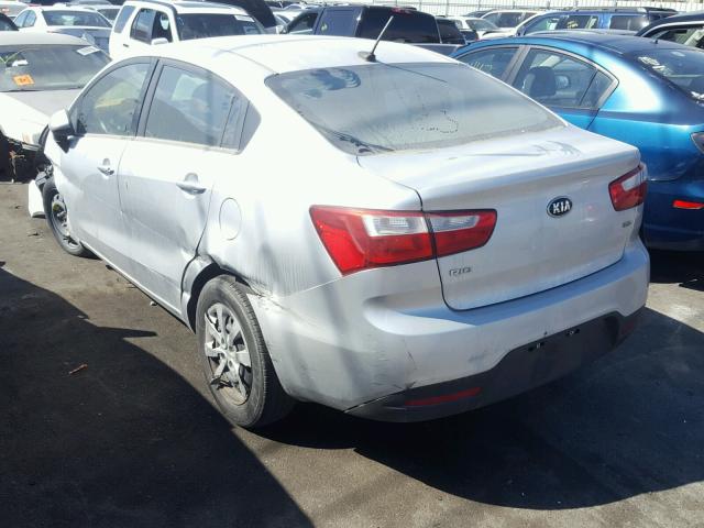 KNADM4A37E6335442 - 2014 KIA RIO LX Արծաթագույն լուսանկար 3