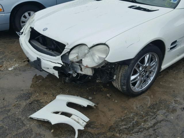 WDBSK75F46F115049 - 2006 MERCEDES-BENZ SL 500 WHITE photo 9