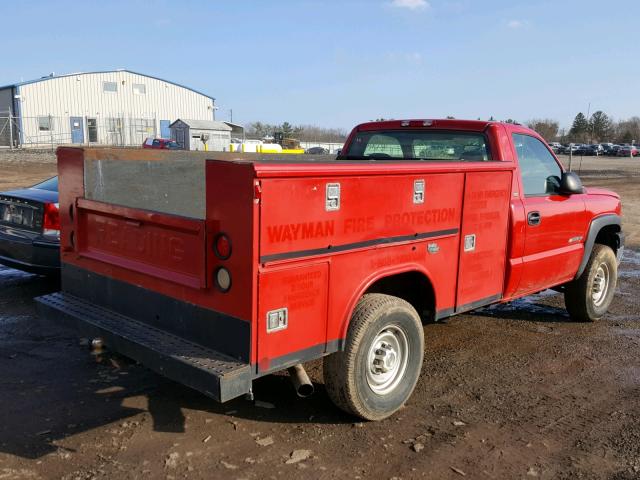 1GBHC24U64E377061 - 2004 CHEVROLET SILVERADO RED photo 4