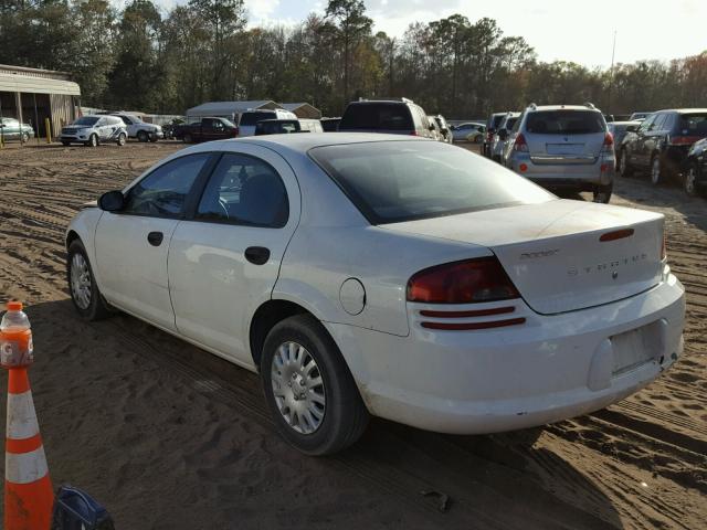 1B3EL36X74N138437 - 2004 DODGE STRATUS SE WHITE photo 3