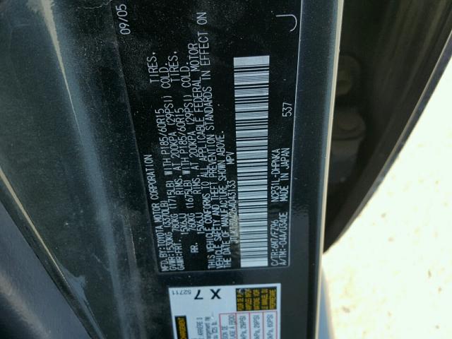 JTLKT324264043133 - 2006 TOYOTA SCION XB 绿色 照片 10