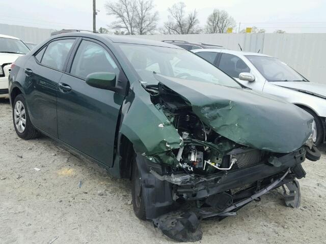 2T1BURHE8FC357779 - 2015 TOYOTA COROLLA L GREEN photo 1