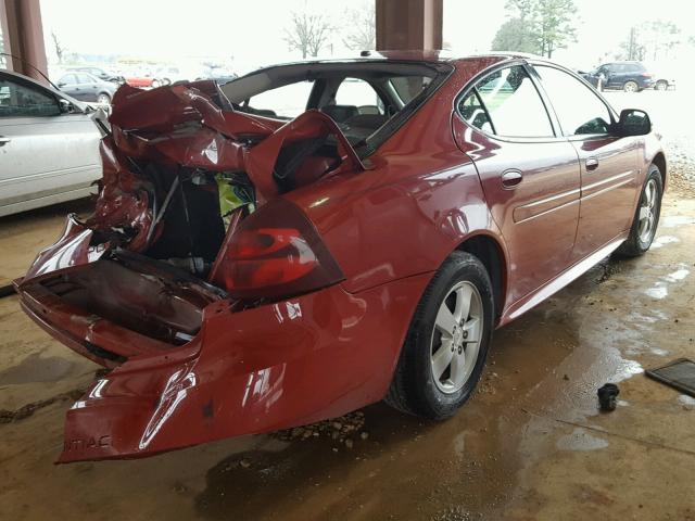 2G2WP552481112057 - 2008 PONTIAC GRAND PRIX RED photo 4