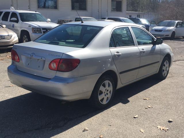 2T1BR32E47C846639 - 2007 TOYOTA COROLLA CE SILVER photo 4