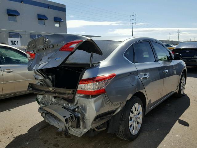 3N1AB7AP0EY285236 - 2014 NISSAN SENTRA S SILVER photo 4