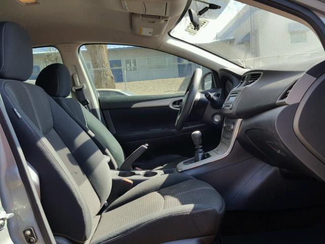 3N1AB7AP0EY285236 - 2014 NISSAN SENTRA S SILVER photo 5