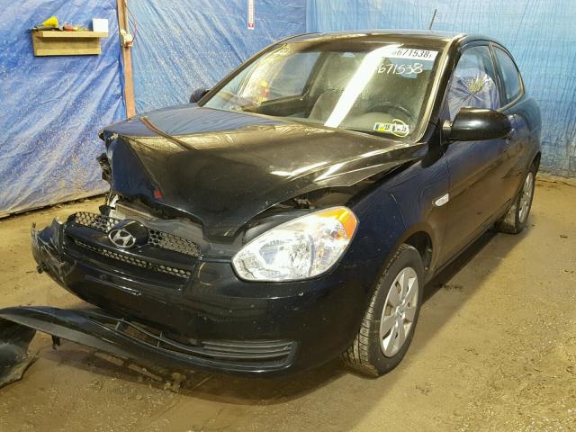 KMHCM36C48U088894 - 2008 HYUNDAI ACCENT GS BLACK photo 2