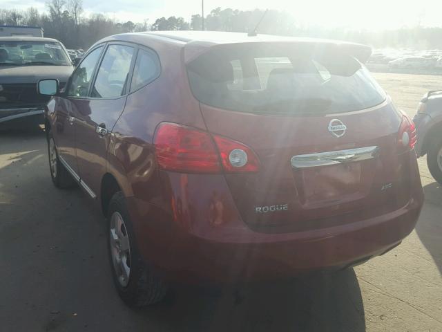 JN8AS5MVXBW292441 - 2011 NISSAN ROGUE S RED photo 3