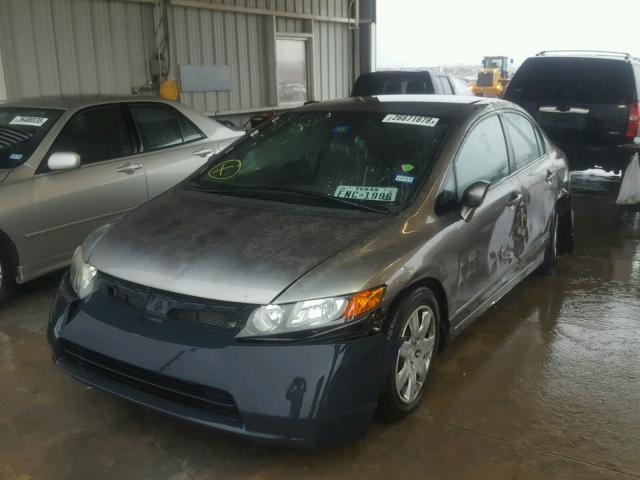 2HGFA16528H503666 - 2008 HONDA CIVIC LX GRAY photo 2