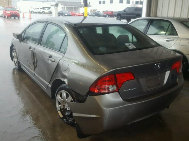 2HGFA16528H503666 - 2008 HONDA CIVIC LX GRAY photo 3