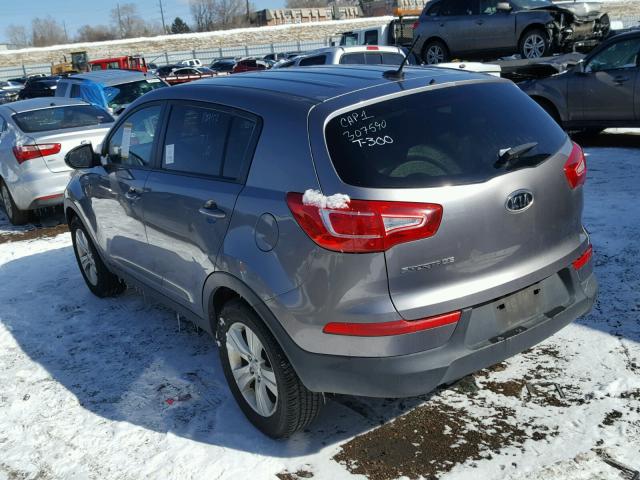 KNDPBCA21C7241068 - 2012 KIA SPORTAGE L SILVER photo 3