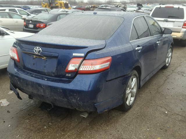 4T1BF3EK0BU717265 - 2011 TOYOTA CAMRY BASE BLUE photo 4