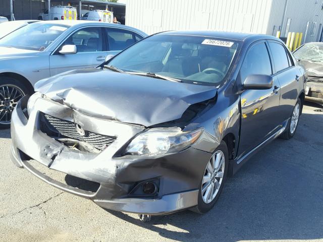 2T1BU4EE7AC480991 - 2010 TOYOTA COROLLA BA CHARCOAL photo 2