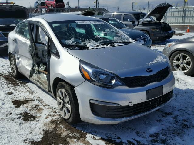 KNADM4A3XG6640369 - 2016 KIA RIO LX SILVER photo 1