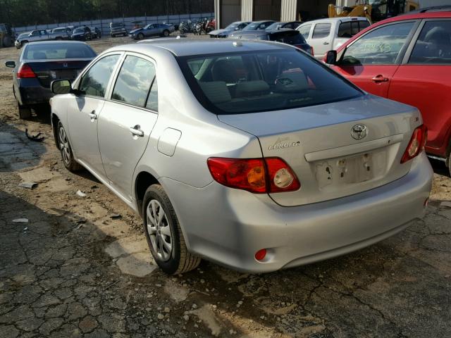 JTDBL40E499042392 - 2009 TOYOTA COROLLA BA SILVER photo 3