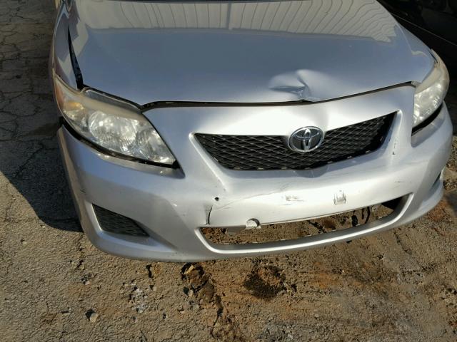 JTDBL40E499042392 - 2009 TOYOTA COROLLA BA SILVER photo 9