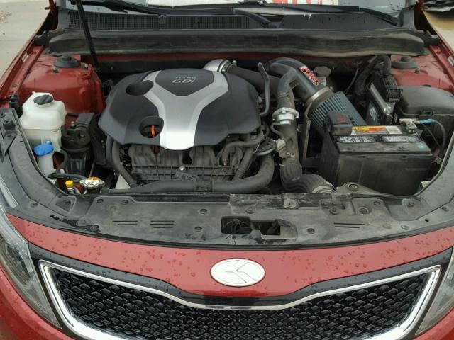 5XXGR4A61EG327785 - 2014 KIA OPTIMA SX BURGUNDY photo 7