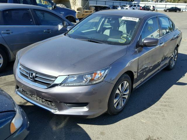 1HGCR2F36FA177320 - 2015 HONDA ACCORD LX GRAY photo 2