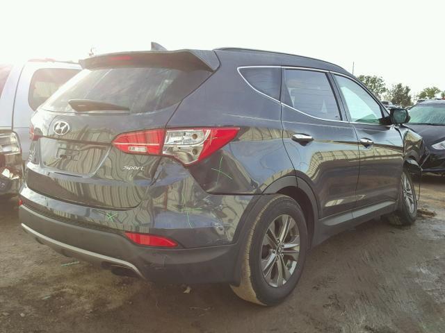 5XYZU3LB2EG182697 - 2014 HYUNDAI SANTA FE S GRAY photo 4