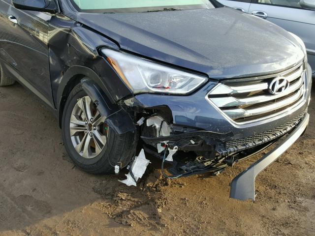 5XYZU3LB2EG182697 - 2014 HYUNDAI SANTA FE S GRAY photo 9