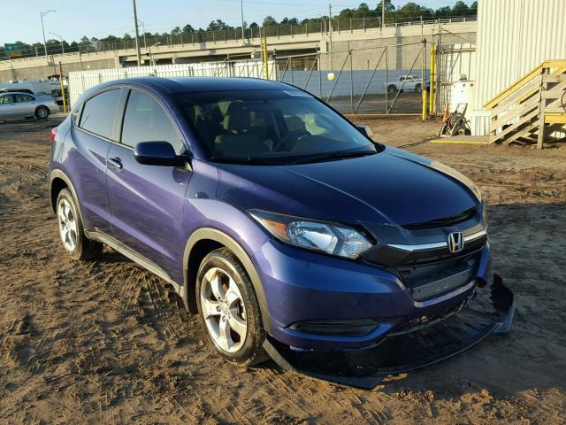 3CZRU5H30GM722965 - 2016 HONDA HR-V LX BLUE photo 1