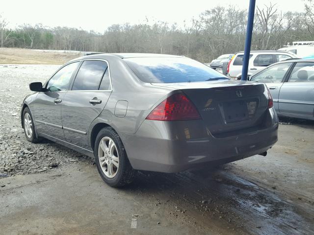 1HGCM55776A063220 - 2006 HONDA ACCORD EX CHARCOAL photo 3