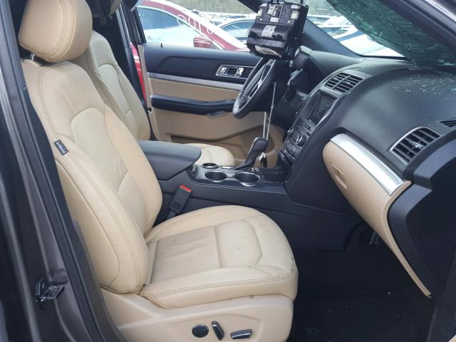 1FM5K7D81HGD24713 - 2017 FORD EXPLORER X GRAY photo 5