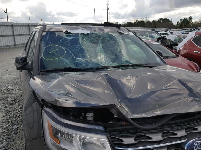 1FM5K7D81HGD24713 - 2017 FORD EXPLORER X GRAY photo 9