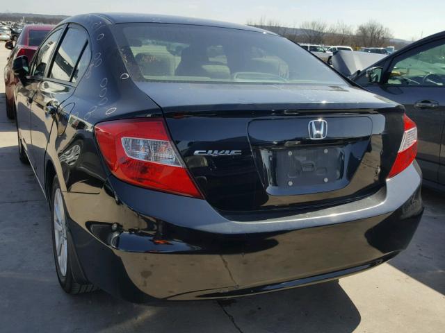 2HGFB2F88CH329480 - 2012 HONDA CIVIC EX BLACK photo 3