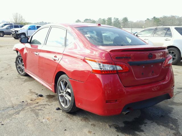 3N1AB7AP6FY294492 - 2015 NISSAN SENTRA S RED photo 3