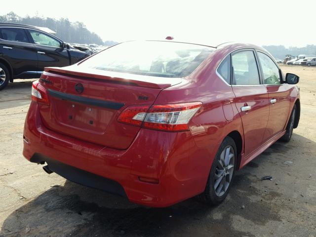 3N1AB7AP6FY294492 - 2015 NISSAN SENTRA S RED photo 4