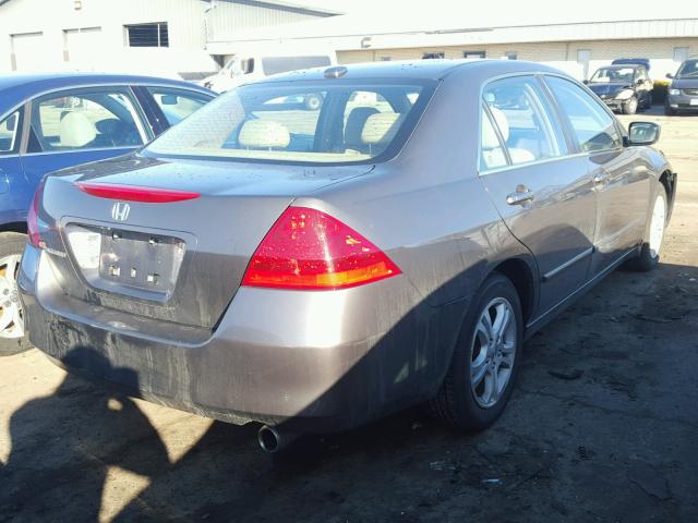 1HGCM56836A075601 - 2006 HONDA ACCORD EX GRAY photo 4