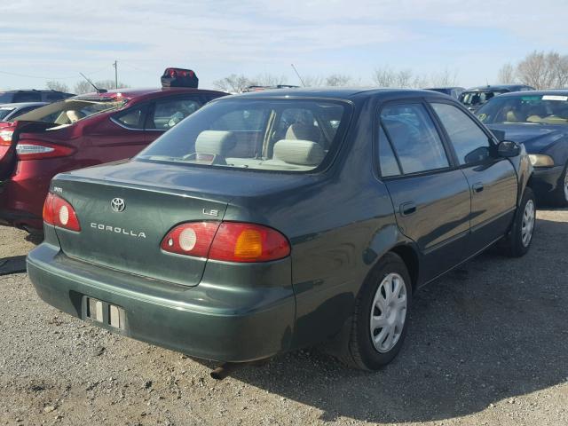 2T1BR18EX1C485212 - 2001 TOYOTA COROLLA CE GREEN photo 4