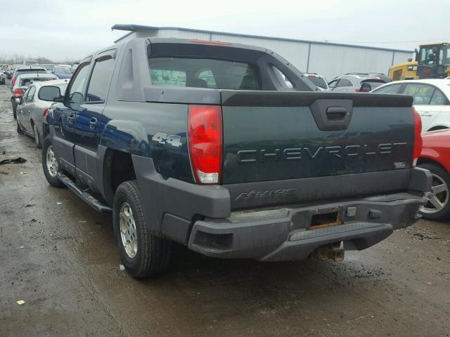 3GNEK12T14G110240 - 2004 CHEVROLET AVALANCHE GREEN photo 3