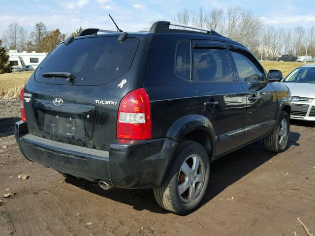 KM8JM12B46U350841 - 2006 HYUNDAI TUCSON GL BLACK photo 4