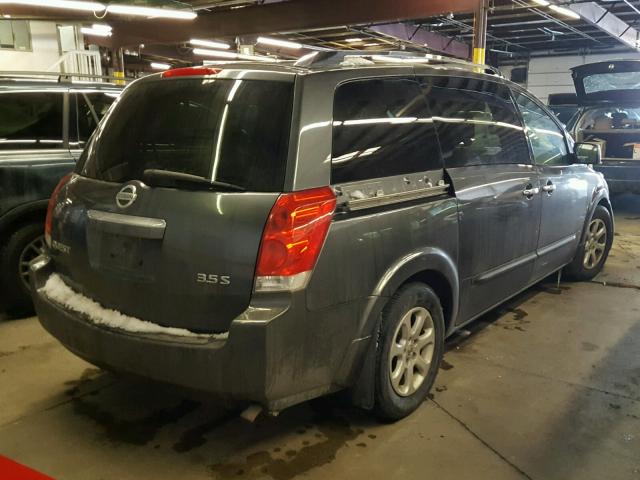 5N1BV28U59N105318 - 2009 NISSAN QUEST S GRAY photo 4