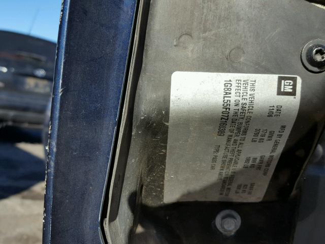 1G8AL55F07Z169389 - 2007 SATURN ION LEVEL BLUE photo 10