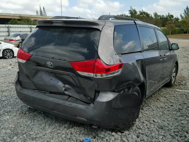 5TDKK3DC5BS128243 - 2011 TOYOTA SIENNA LE CHARCOAL photo 4