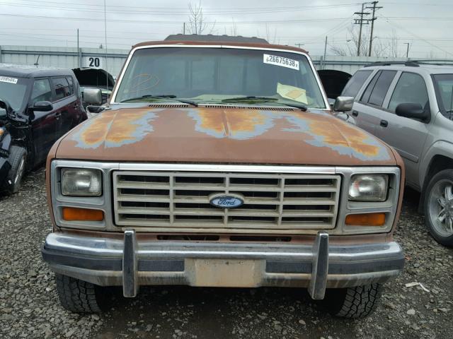 1FTEF14N2GPA41540 - 1986 FORD F150 BROWN photo 9