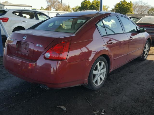 1N4BA41EX5C818631 - 2005 NISSAN MAXIMA SE BURGUNDY photo 4