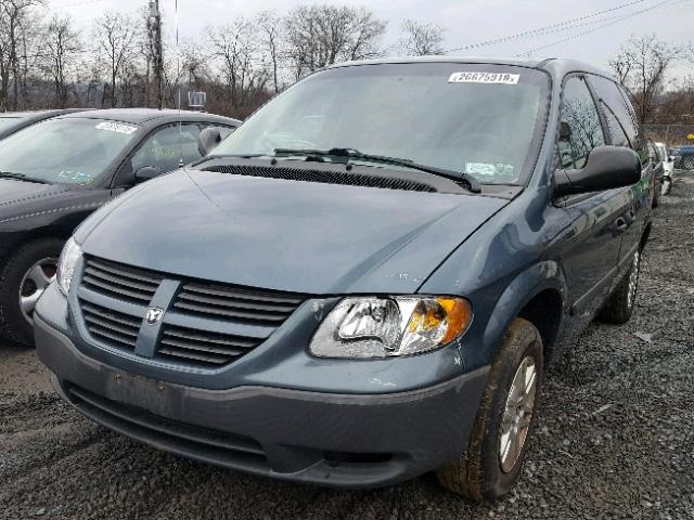 1D4GP25B16B592363 - 2006 DODGE CARAVAN SE BLUE photo 2