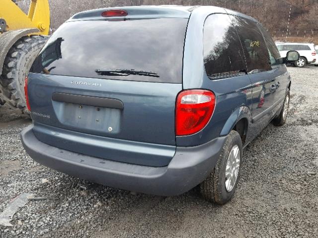 1D4GP25B16B592363 - 2006 DODGE CARAVAN SE BLUE photo 4