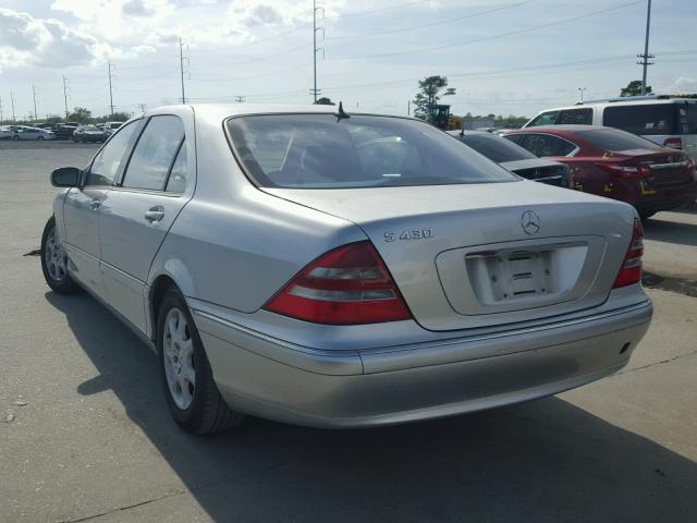 WDBNG70J71A205053 - 2001 MERCEDES-BENZ S 430 SILVER photo 3