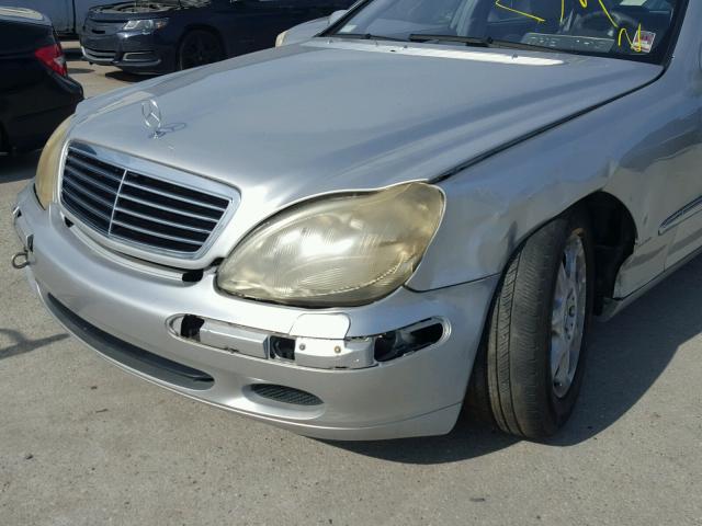 WDBNG70J71A205053 - 2001 MERCEDES-BENZ S 430 SILVER photo 9