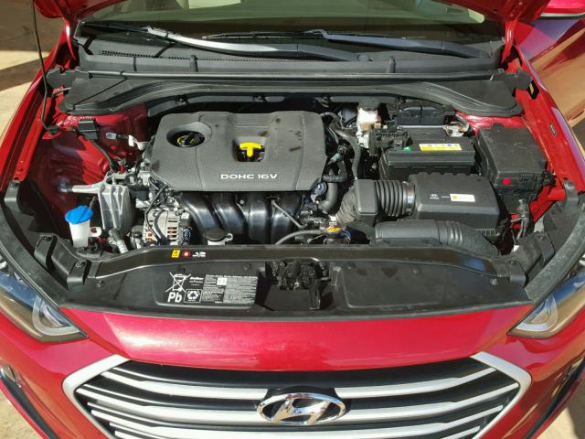 5NPD84LFXHH133946 - 2017 HYUNDAI ELANTRA SE RED photo 7