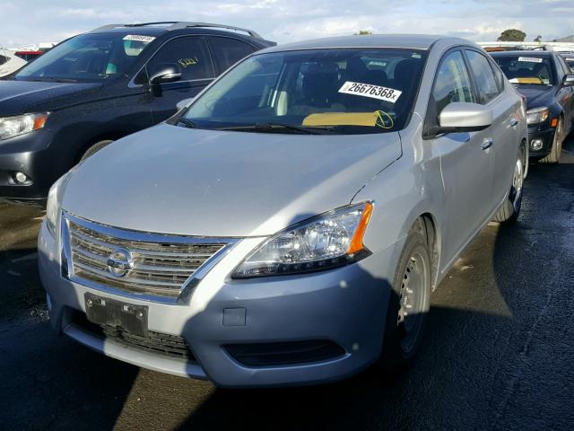 3N1AB7AP3DL705521 - 2013 NISSAN SENTRA S SILVER photo 2